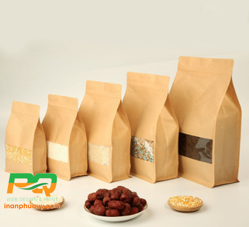 Quý khách chọn kích thước túi giấy đựng thực phẩm phù hợp với trọng lượng thực phẩm cần đựng trong túi giấy