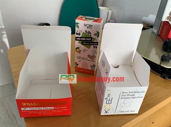 in hộp giấy mỹ phẩm giá rẻ hcm