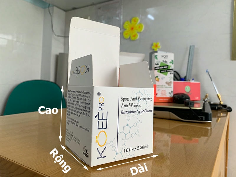 Kích thước hộp giấy phổ biến